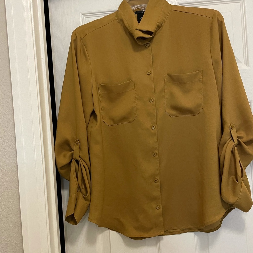 Ann Taylor long sleeve silk blouse